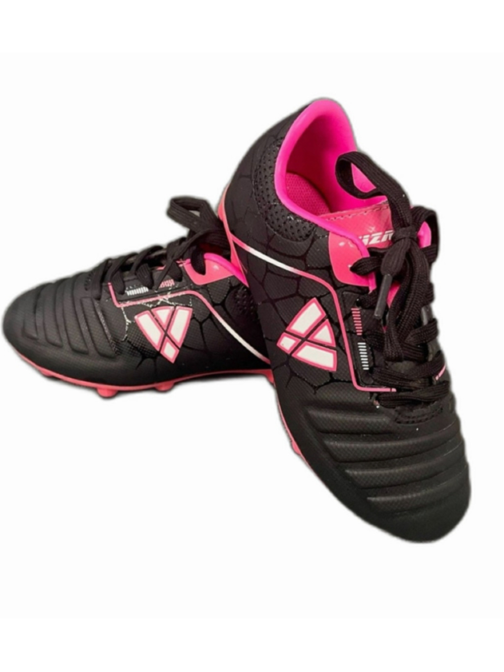 Vizari Avalon Jr FG Kids Soccer Cleats Black and Pink Fuchsia Size 10